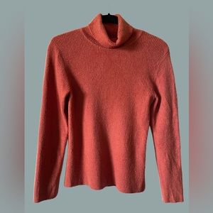 Beautiful Talbots, pumpkin colored, mock neck sweater.